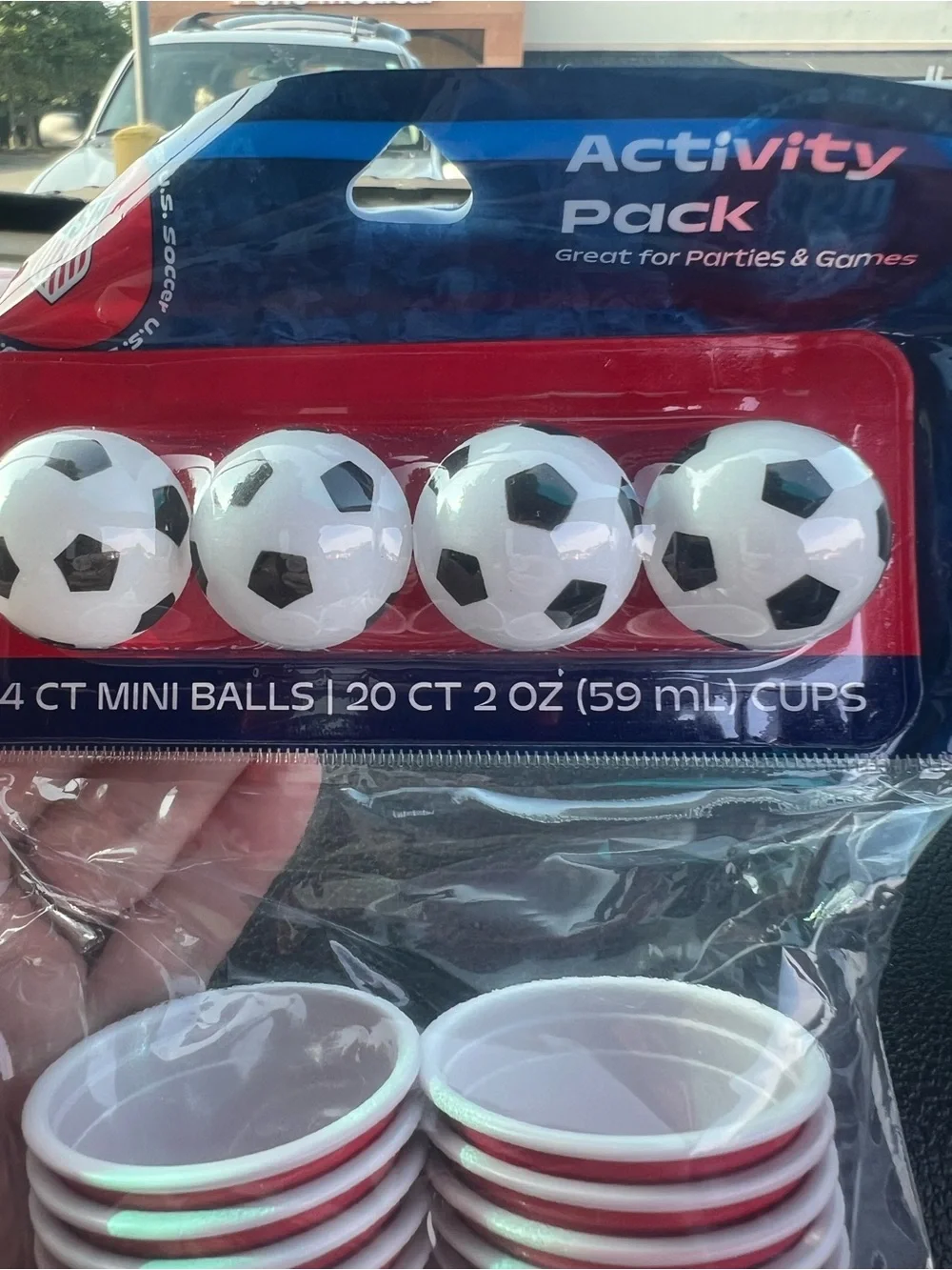 FIFA WORLD CUP table tennis balls and Shot Glass  Activity Set